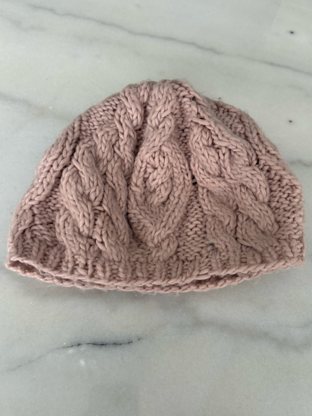 Aldo Cable Knit Beanie Blush Pink